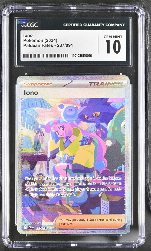 Iono 237/091 Paldean Fates - 2024 Pokemon - CGC 10