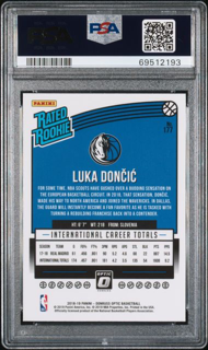 2018 Panini Donruss Optic Basketball - Luka Doncic 177 - PSA 10