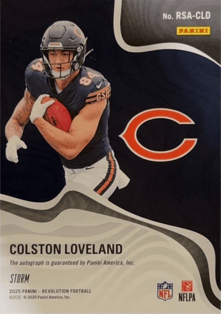 Panini 2025 Revolution Colston Loveland RC Auto Storm #RSA-CLD