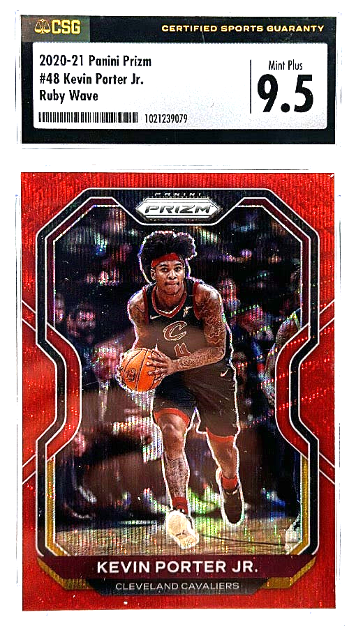 2020-21 Panini Prizm - Kevin Porter Jr. 48 - Ruby Wave - CSG CGC 9.5