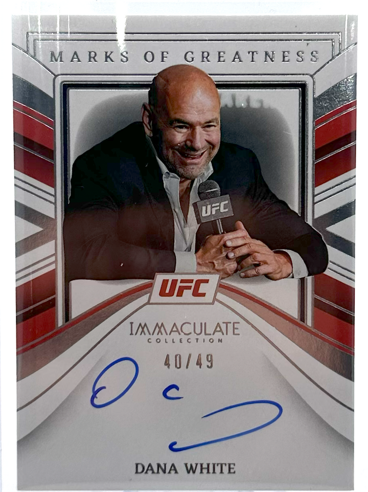 2023 Panini Immaculate UFC - Dana White MG-DWT - Marks Of Greatness /49