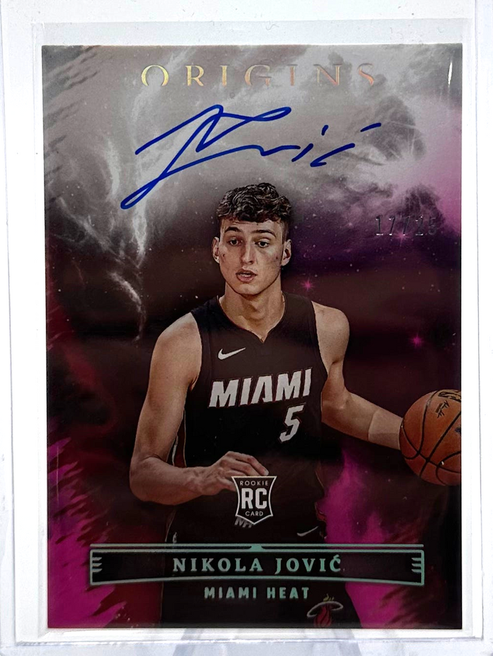 2022-23 Origins Basketball - Nikola Jovic RA-NJV - Pink /25 Auto