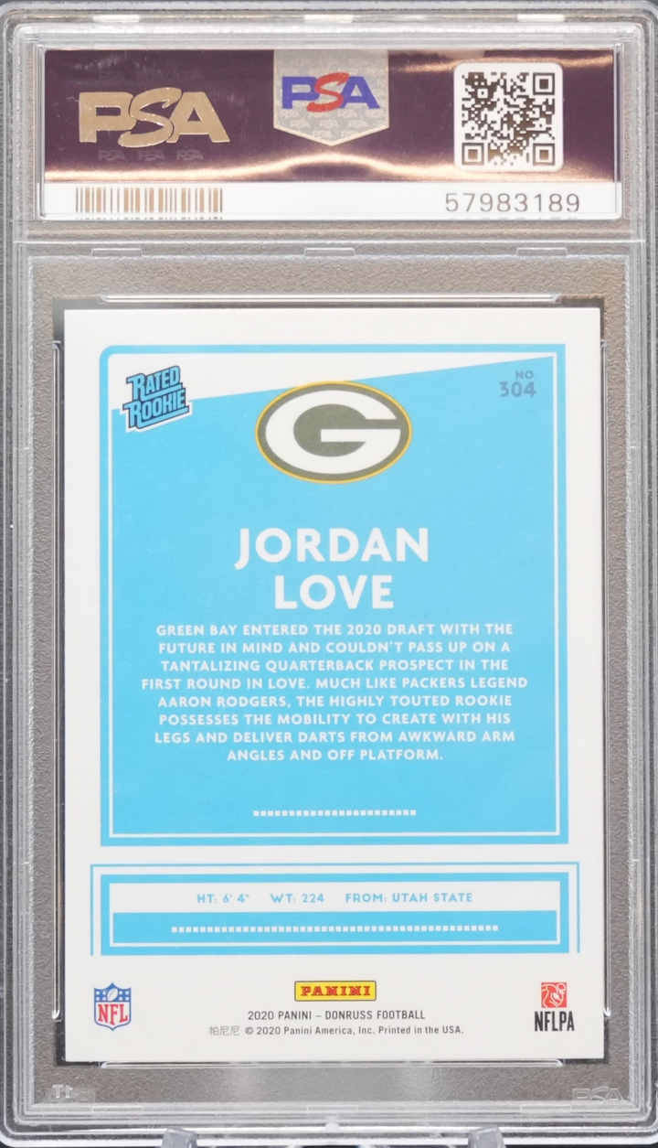 2020 Panini Donruss - Jordan Love 304 - PSA 10