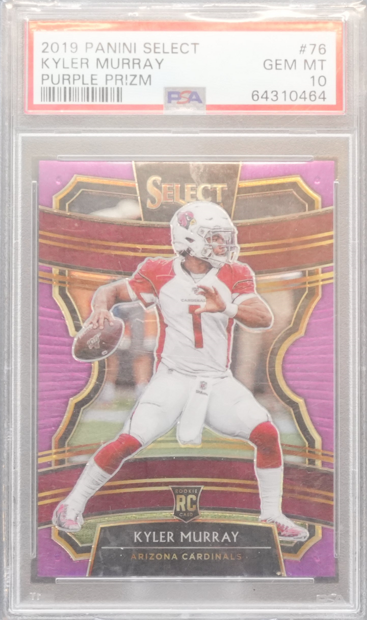 2019 Panini Select Football - Kyler Murray 76 - Purple Prizm /75 - PSA 10