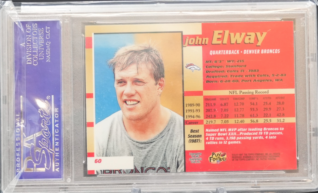 1997 Bowman's Best - John Elway 60 - PSA 10