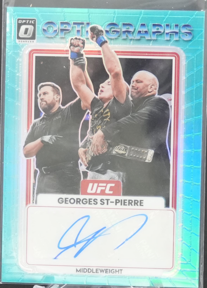 2023 Panini Donruss Optic UFC - George St-Pierre OG-GSP - Teal /25