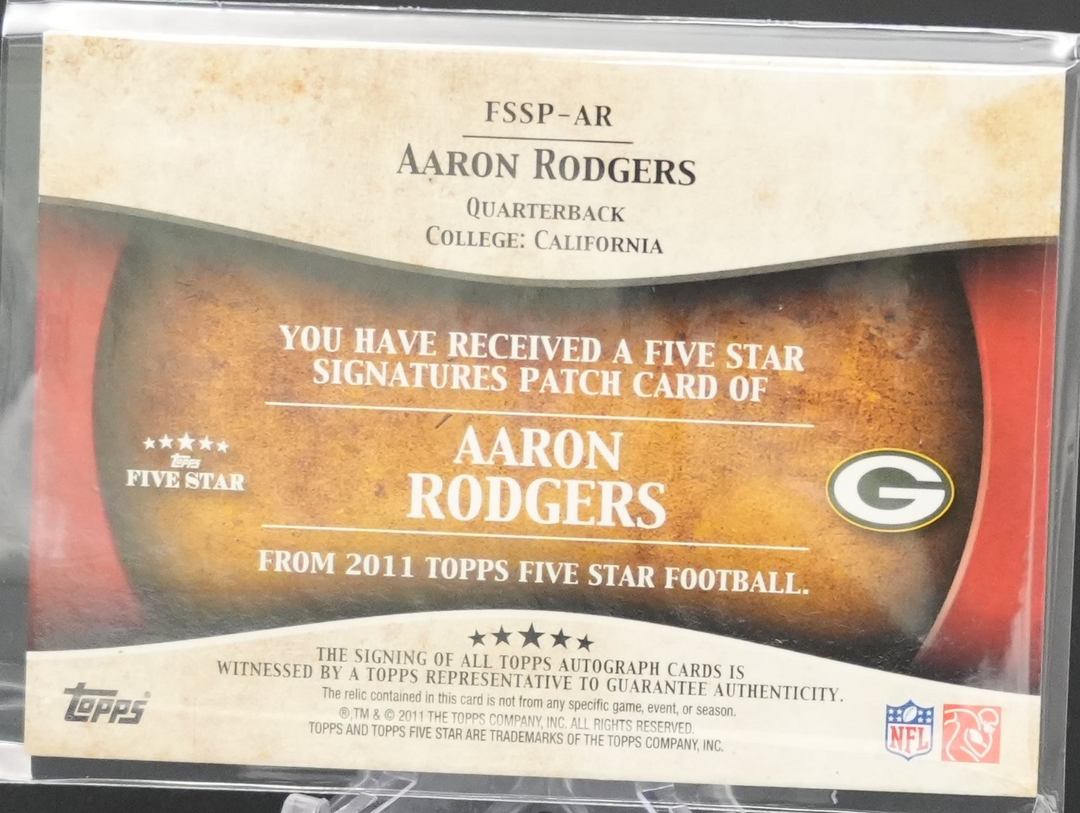 2011 Five Star Football - Aaron Rodgers FSSP-AR - Autograph Patch /70