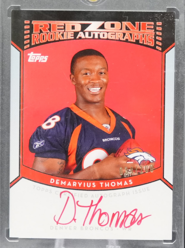 2010 Topps Football - Demaryius Thomas RZRA-DT - Red Zone Auto /100