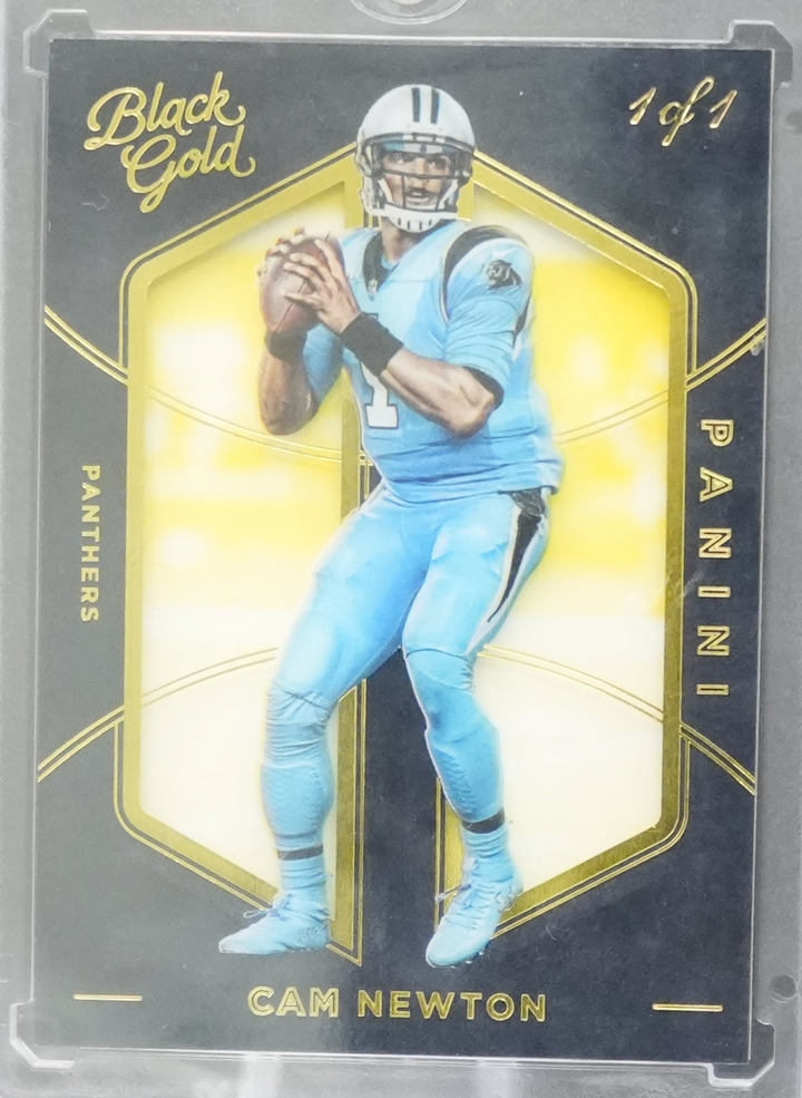 2016 Panini Gold Black Football - Cam Newton  - 1/1 Printing Plate