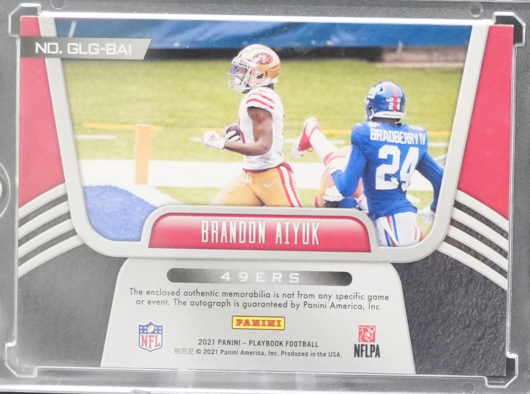 2021 Panini Playbook Football - Brandon Aiyuk NO-GLG-BAI - Goal Line Graphs /10