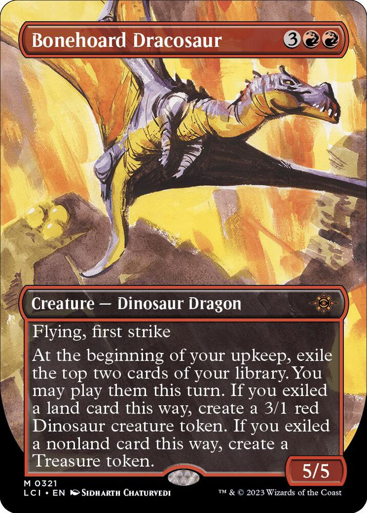 Bonehoard Dracosaur (Borderless) - The Lost Caverns of Ixalan (LCI)