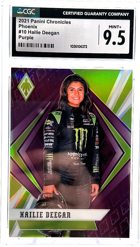 2021 Panini Chronicles - Hailie Deegan 10 - Purple /25 - CGC 9.5