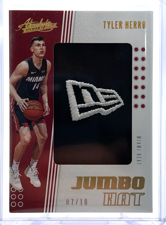 2019 Panini Absolute Memorabilia - Tyler Herro JH-THR - Jumbo Hat Gold /10