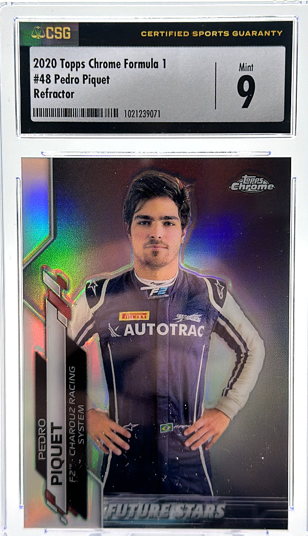 2020 Topps Chrome Formula 1 - Pedro Piquet 48 - Refractor- CSG CGC 9