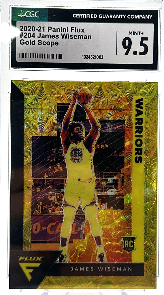 2020-21 Flux Basketball - James Wiseman 204 - Gold Scope /8 - CGC 9.5