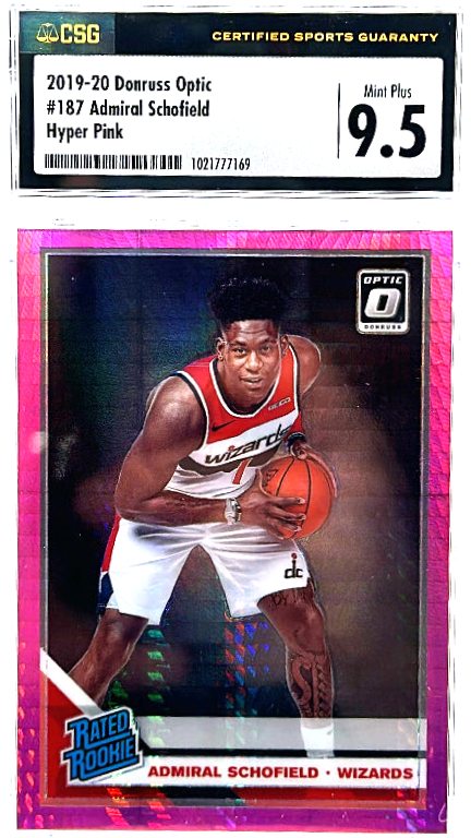 2019-20 Donruss Optic - Admiral Schofield 187 - Hyper Pink - CSG CGC 9.5