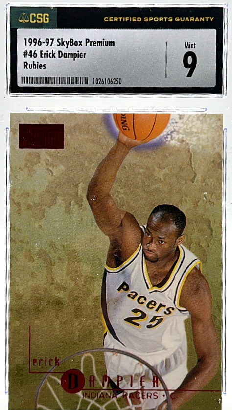 1996-97 SkyBox Premium - Erick Dampier 46 - Rubies - CSG CGC 9