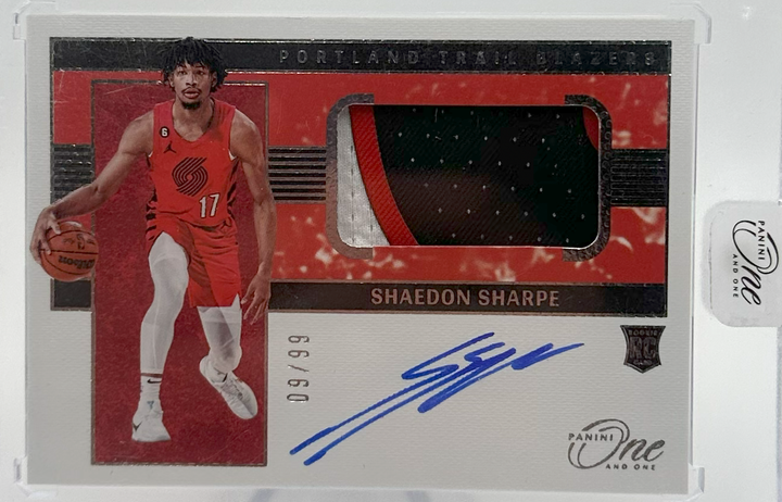 2022-23 Panini One and One Basketball- Shaedon Sharpe RJA-SHS - RPA /99