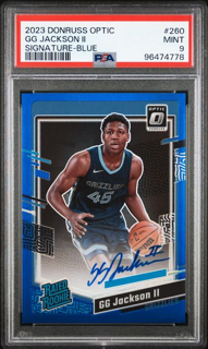 2023 Panini Donruss Optic - GG Jackson II 260 - Rated Rookie Blue Auto /49 -  PSA 9