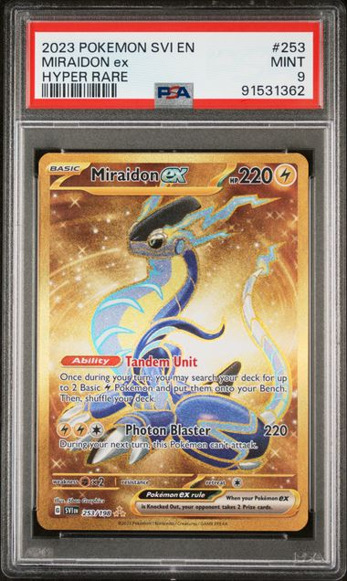 Miraidon ex - 253/198 - Scarlet & Violet Base Set - 2023 Pokemon - PSA 9
