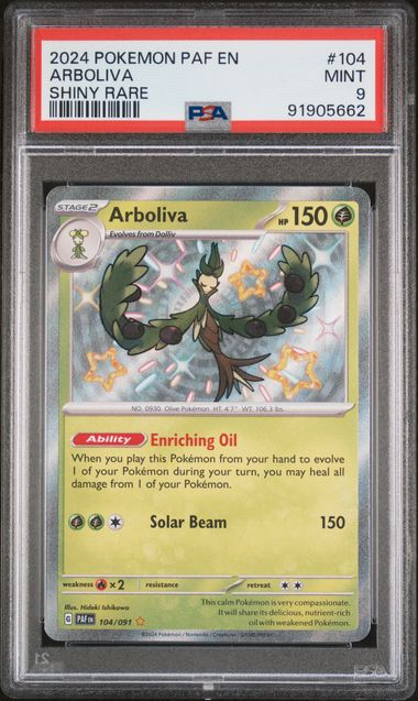 Arboliva - 104/091 - Paldean Fates - 2024 Pokemon - PSA 9