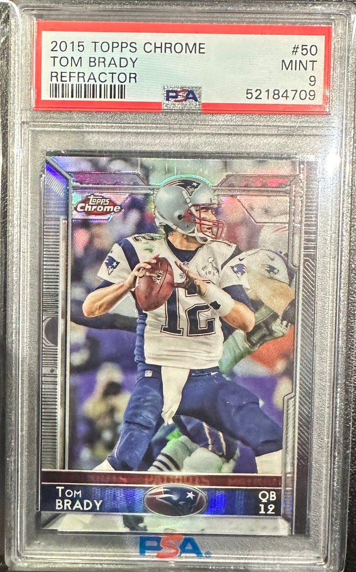 2015 Topps Chrome - Tom Brady 50 - Refractor - PSA 9
