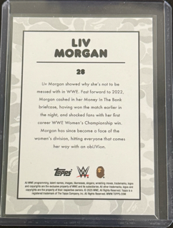 2025 Topps Bape WWE - Liv Morgan 28 - Pink Bape Camo /25