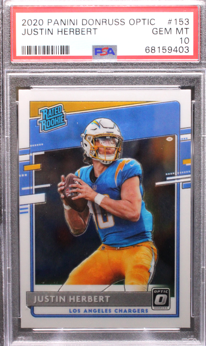 2020 Panini Optic Football - Justin Herbert 153 - Rated Rookie - PSA 10