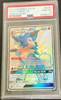 Lycanroc GX SV67/SV94 Hidden Fates - 2019 Pokemon - PSA 10