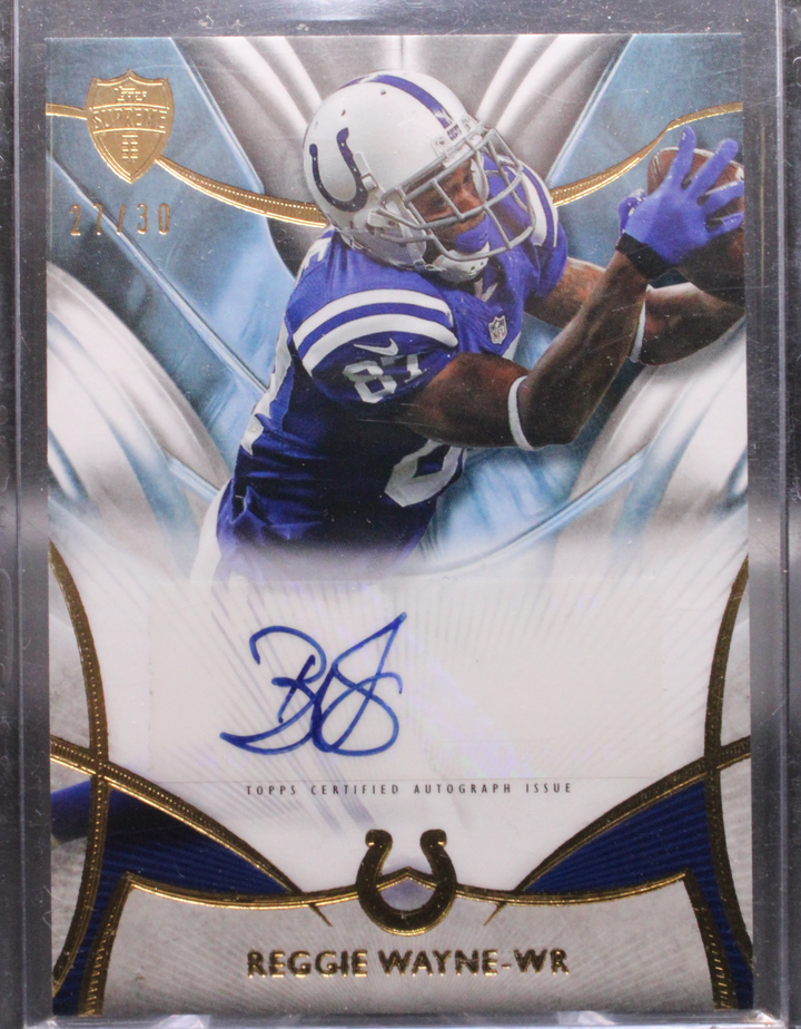 2014 Topps Supreme Football - Reggie Wayne SA-RWA - Auto /30