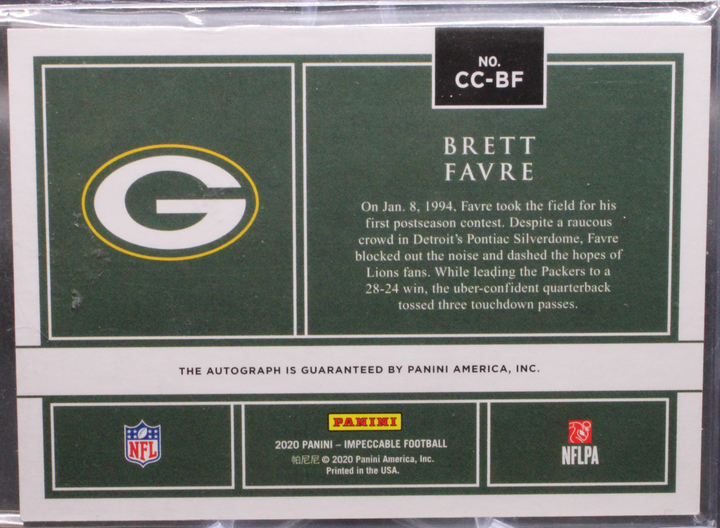 2020 Panini Impeccable Football - Brett Favre CC-BF - Canvas Creations /10