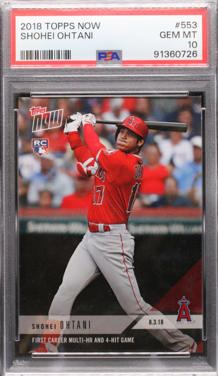 2018 Topps Now - Shohei Ohtani 553 - PSA 10