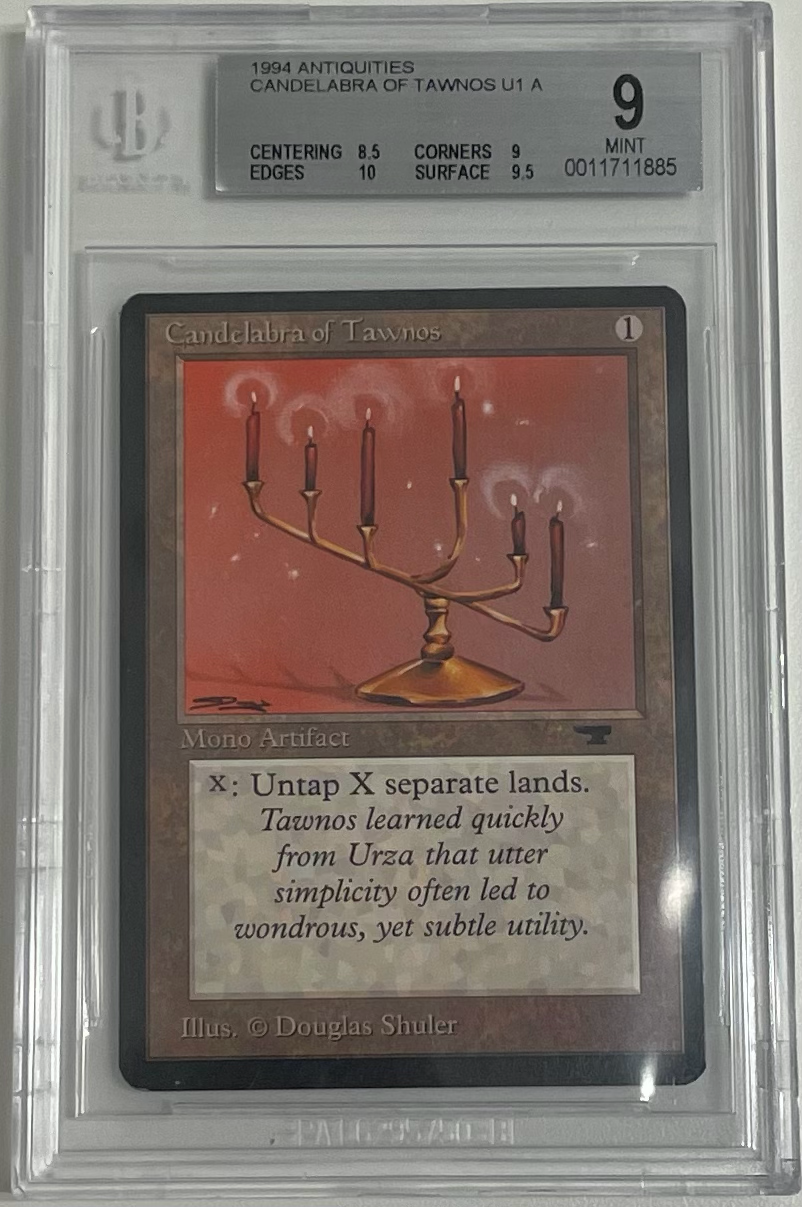 1994 Magic the Gathering Antiquities - Candelabra of Tawnos - Beckett 9