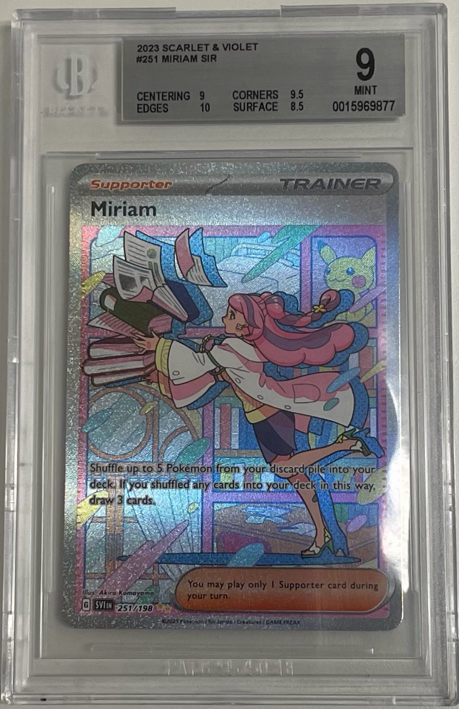 Miriam 251/198 - Scarlet & Violet Base - 2023 Pokemon - BGS 9