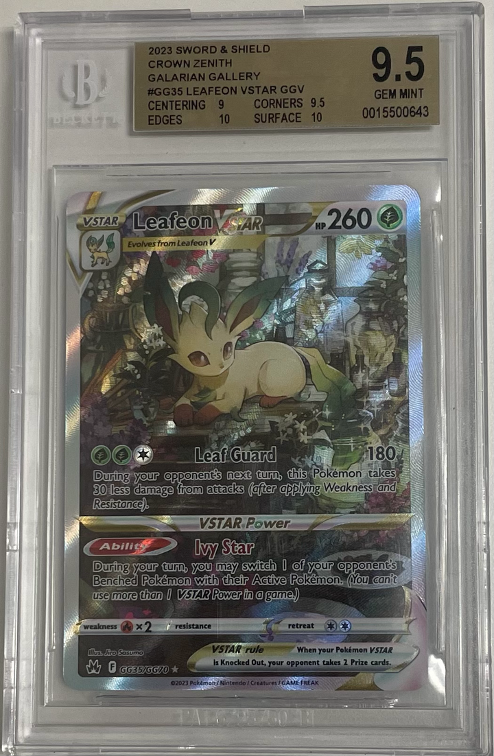 Leafeon VSTAR GG35/GG70 - Sword & Shield: Crown Zenith - 2023 Pokemon - BGS 9.5