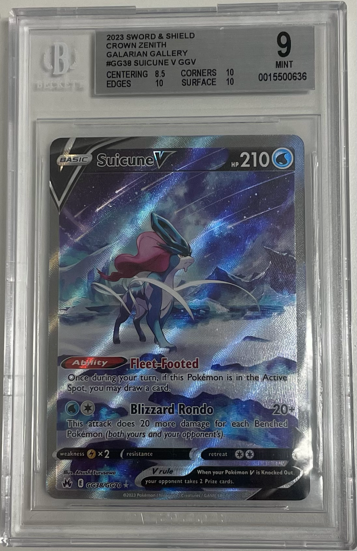 Suicune V GG38/GG70 - Sword & Shield: Crown Zenith - 2023 Pokemon - BGS 9