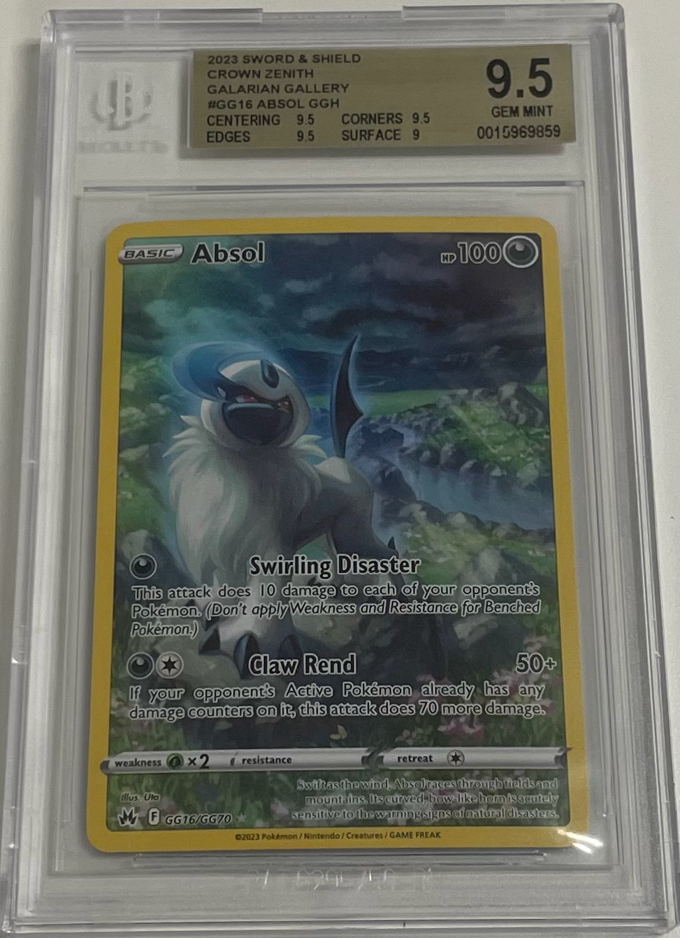 Absol GG16/GG70 - Sword & Shield: Crown Zenith - 2023 Pokemon - BGS 9.5