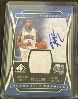 2004 SP Game Used Edition Basketball - Tracy Mcgrady AAF-TM Patch Auto /100