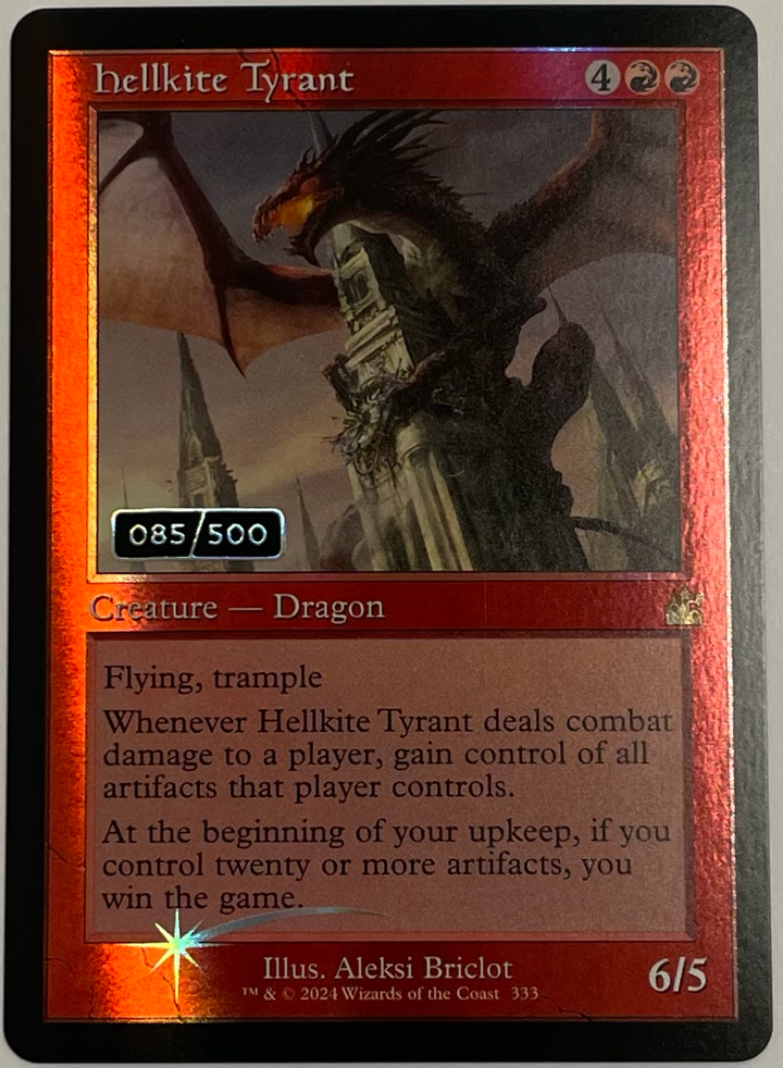 Hellkite Tyrant (Retro Frame) (Serial Numbered) - Ravnica Remastered (RVR)