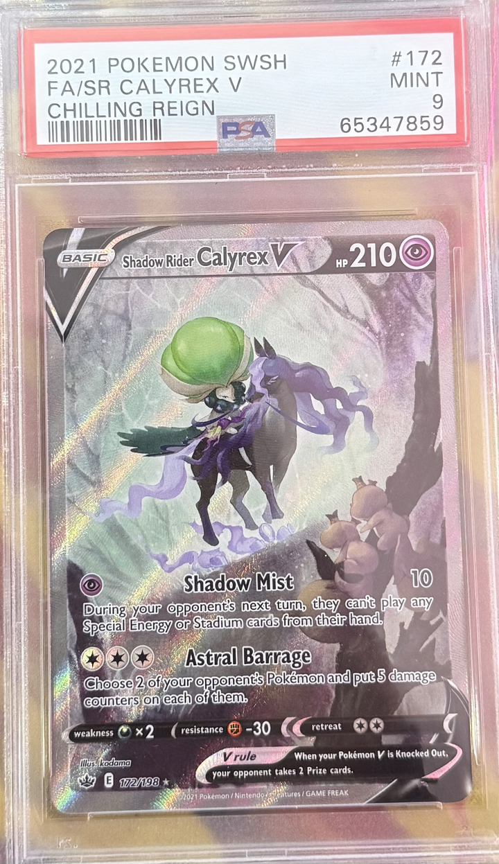 FA/SR Calyrex V #172 Chilling Reign - 2021 Pokemon SWSH - PSA 9