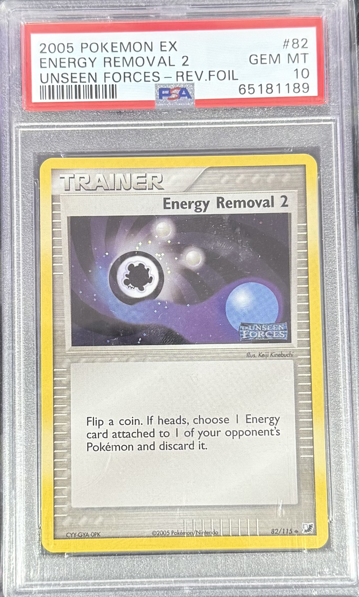 Energy Removal 2 #82 Unseen Forces - REV. Foil - 2005 Pokemon EX - PSA 9