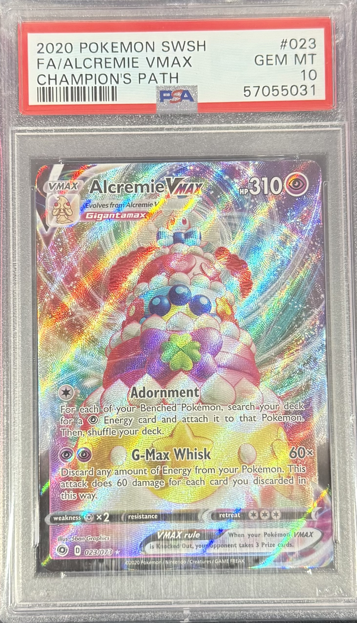 FA/Alcremie VMAX #023 Champion's Path - 2020 Pokemon SWSH - PSA 10