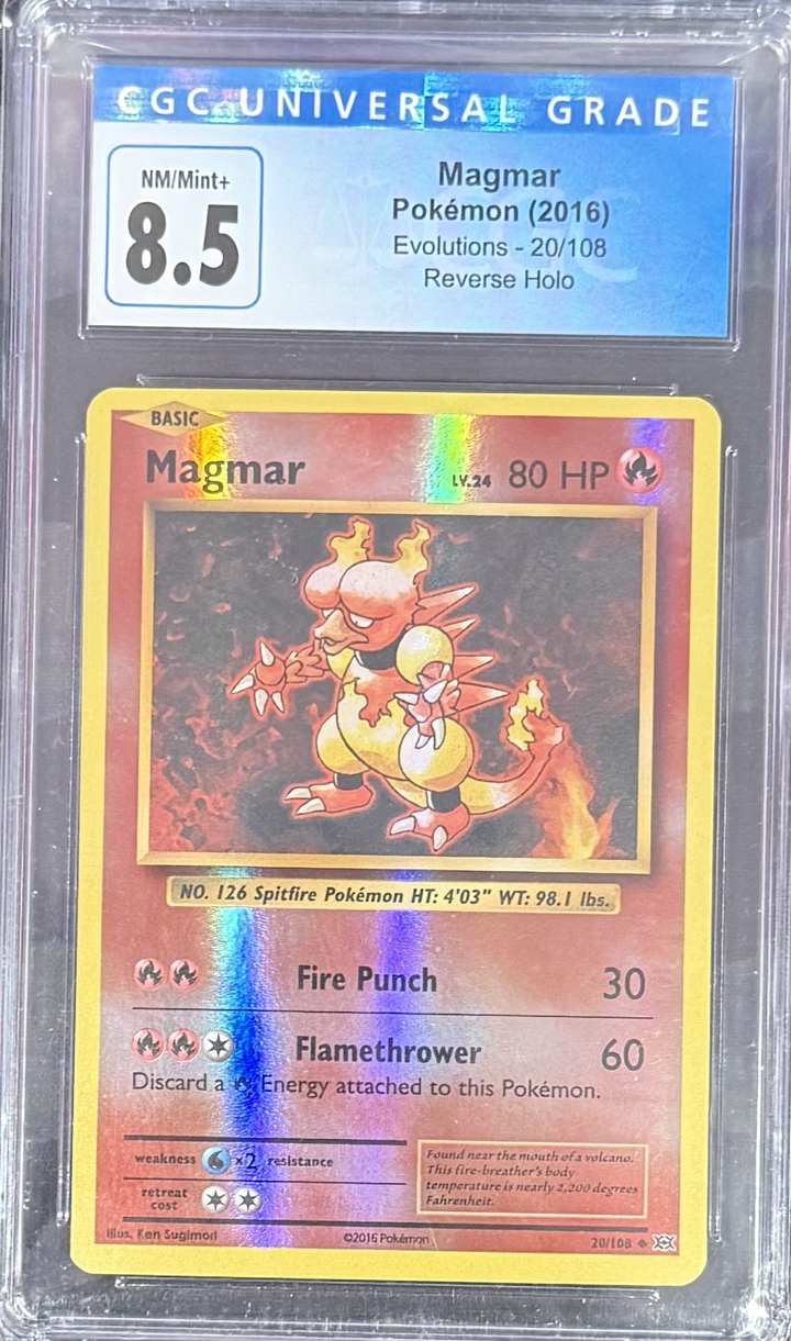 Magmar 20/108 Evolutions Reverse Holo - Pokemon (2016) - CGC 8.5