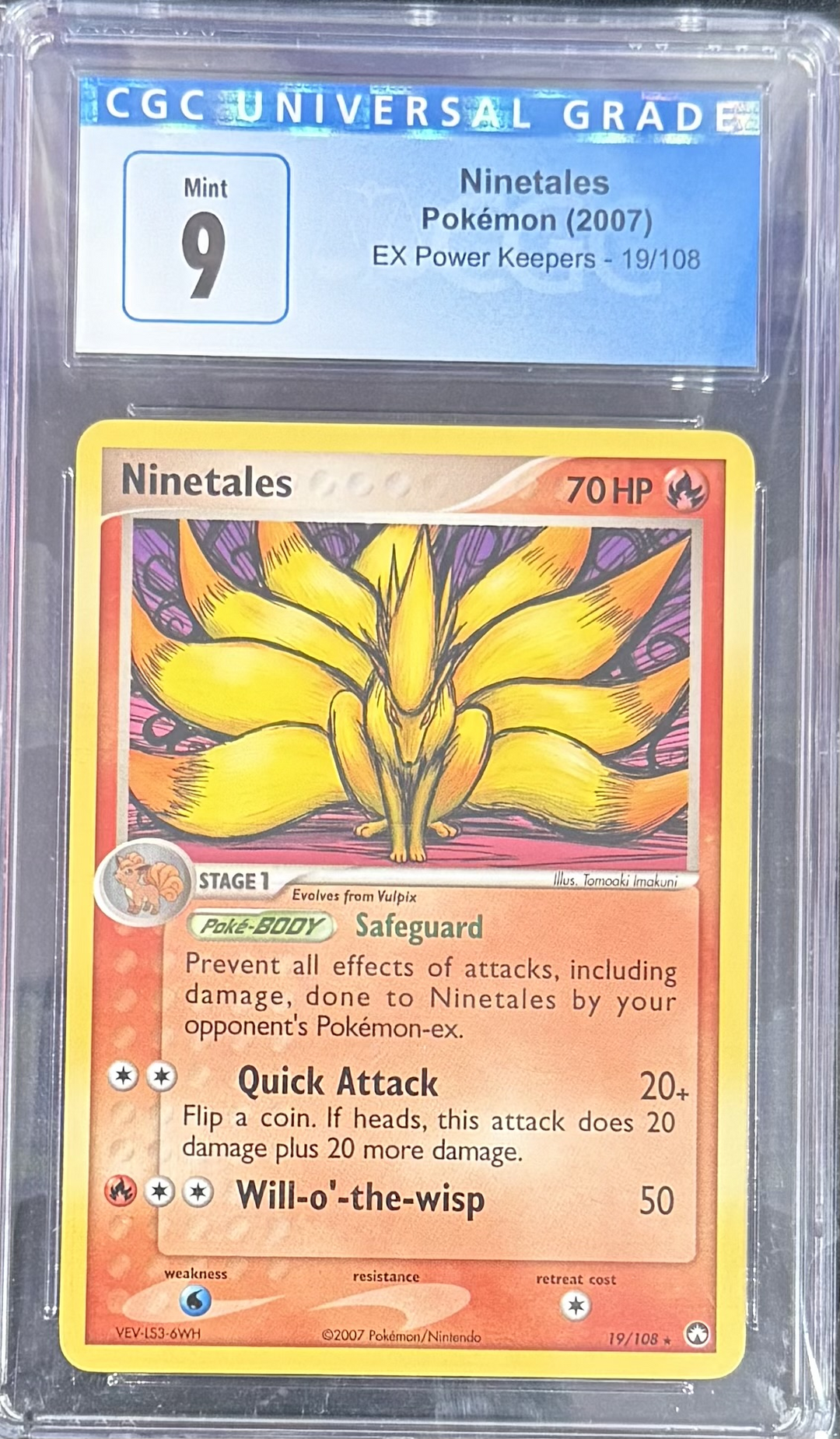 Ninetales - Pokemon (2007) - EX Power Keepers - 19/108 - CGC 9