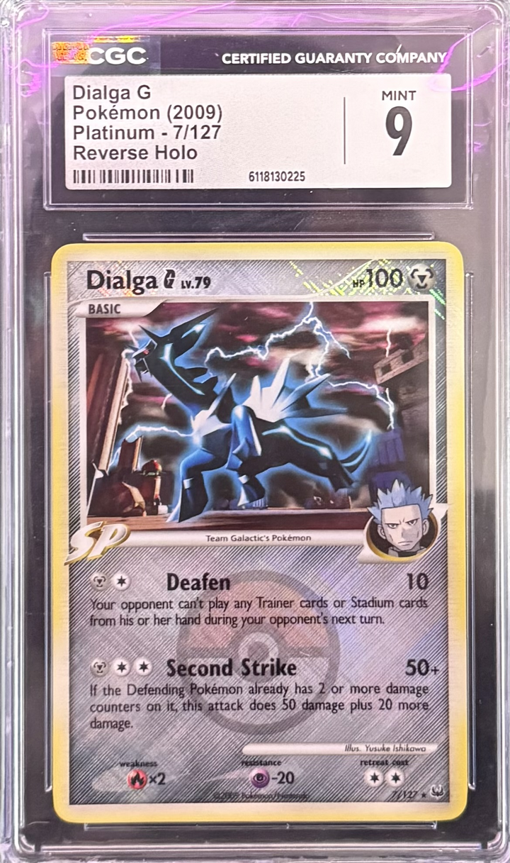 Dialga - Pokemon (2009) - Platnium - 7/127 - Reverse Holo - CGC 9