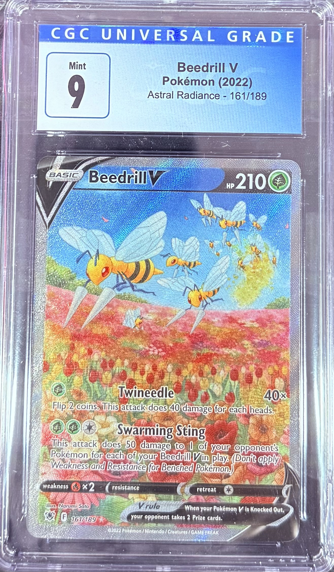 Beedrill V - Pokemon (2022) - Astral Radiance 161/189 - CGC 9