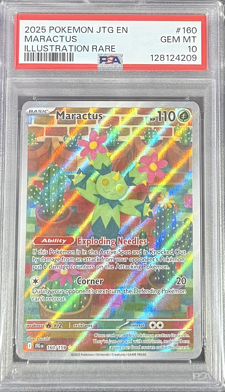 Maractus - Illustration Rare - 2025 Pokemon Journey Together - PSA 10
