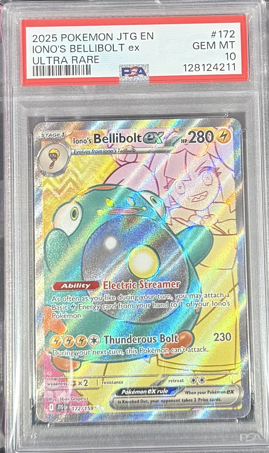 Iono's Bellibolt - Ultra Rare - 2025 Pokemon Journey Together - PSA 10