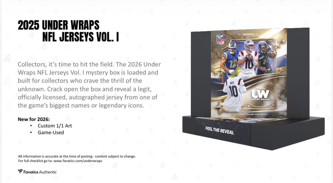 2026 Fanatics Under Wraps NFL Jersey Volume-1 (Single Mystery Box - Division Break)
