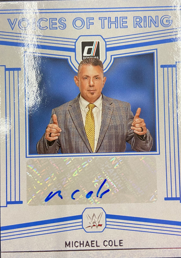 2023 Panini Chronicles Donruss WWE - Michael Cole - Voices of The Ring Autograph #VR-MCL
